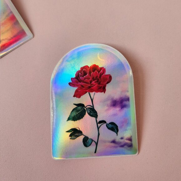 Holographic Botanical Sticker Bundle Set of 3 - Picture 2 of 3